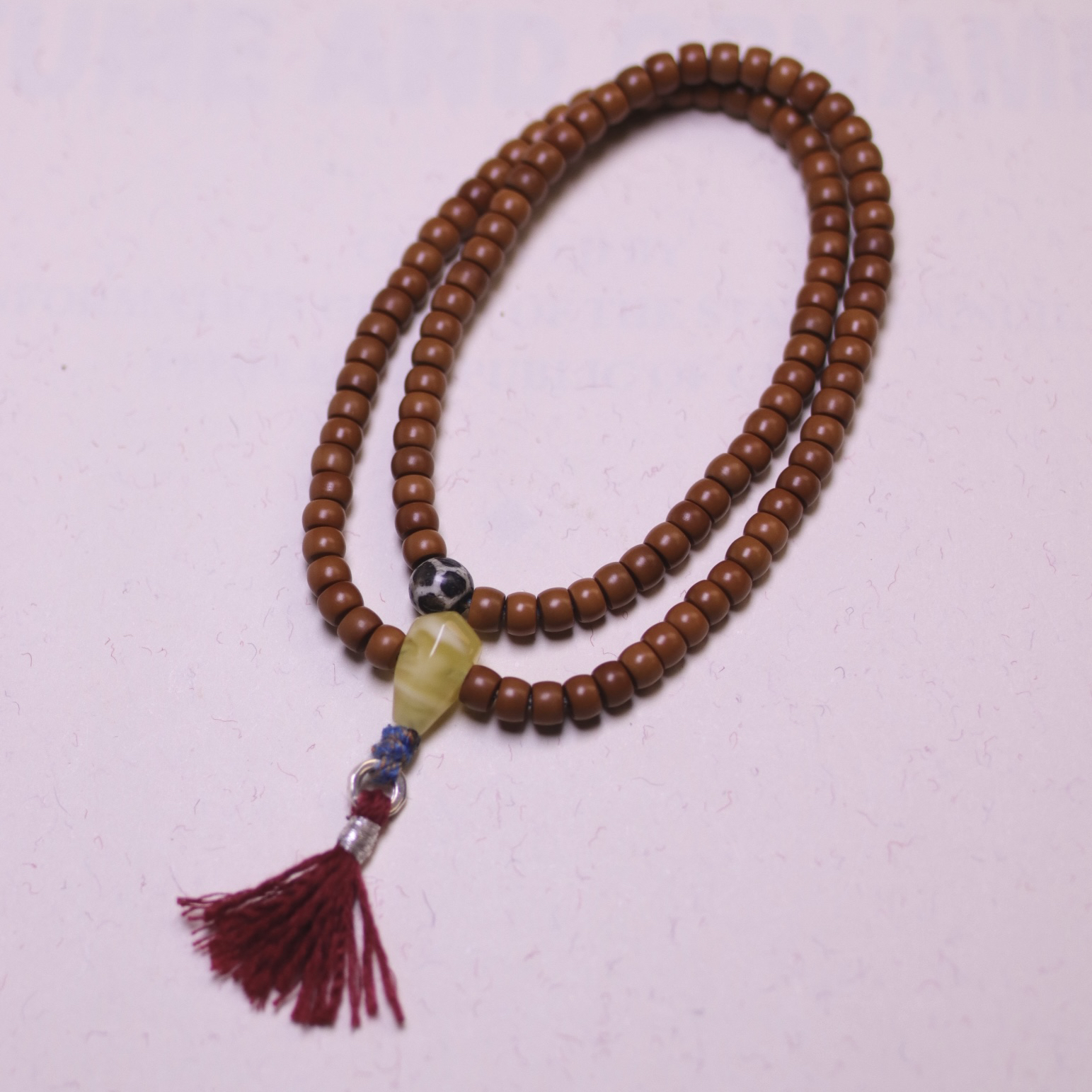 小沫原创搭配桶珠复古男女盘玩核尖长串脖挂no退换