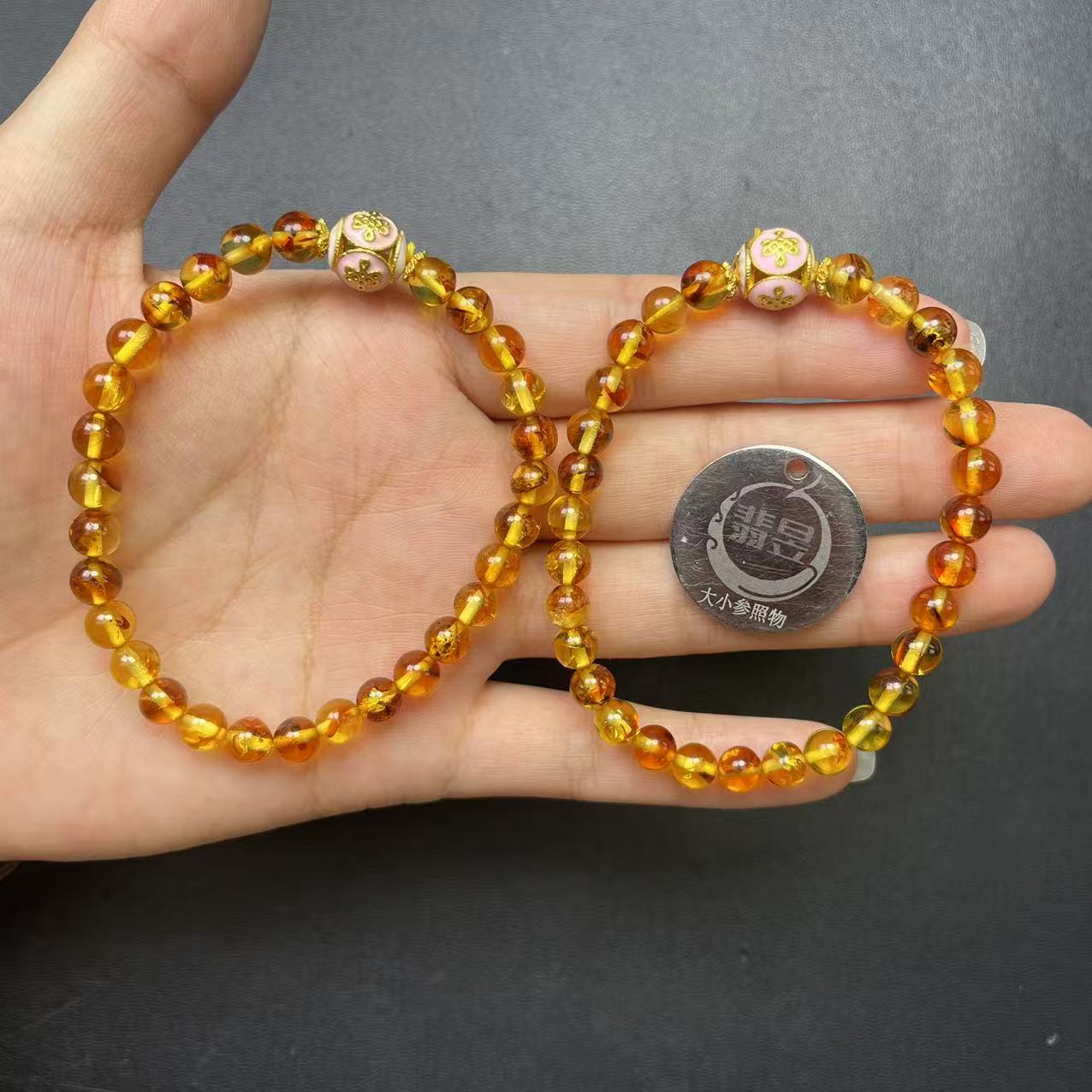 翡昱-N15-64001-琥珀手串/约6+/约25颗/多样性发其一