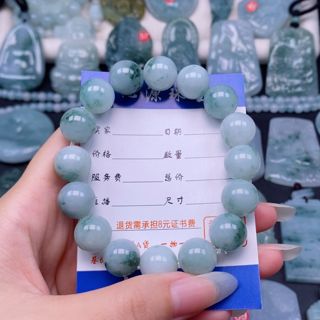 翡翠未镶嵌颈饰手串