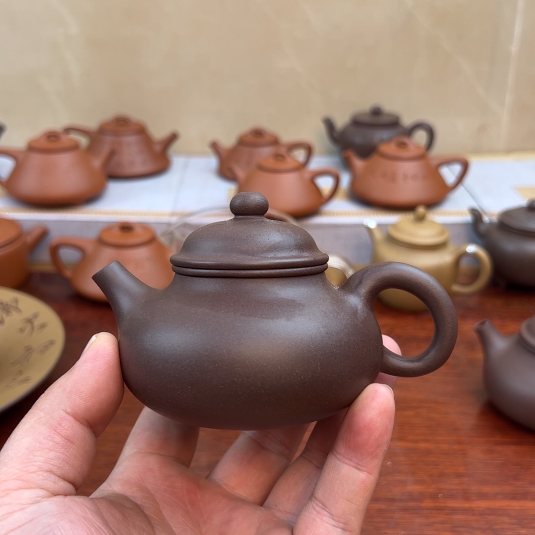 紫砂茶壶容天、170cc 花器紫泥