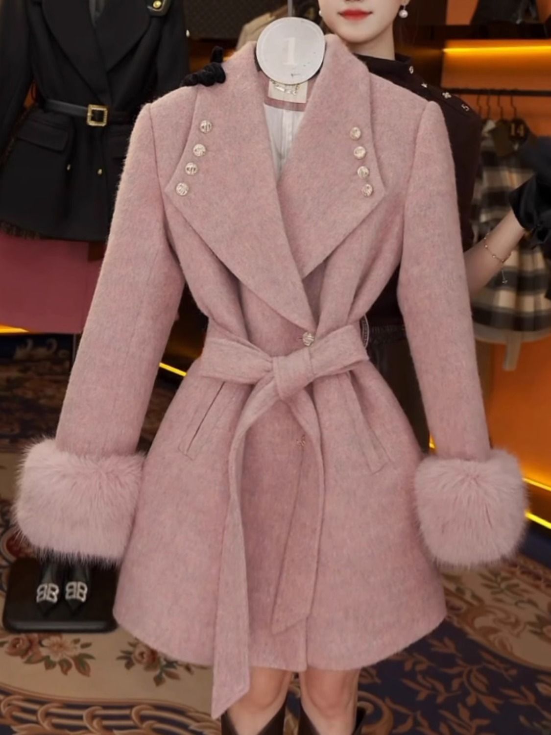 【万达撤柜】爆款衣冬季小外套毛呢新款加厚女高级夹今年感流行2025