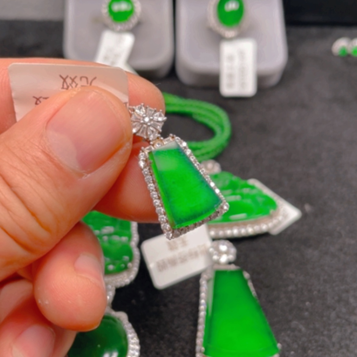 【闪购商品】翡翠颈饰银S925镶嵌吊坠