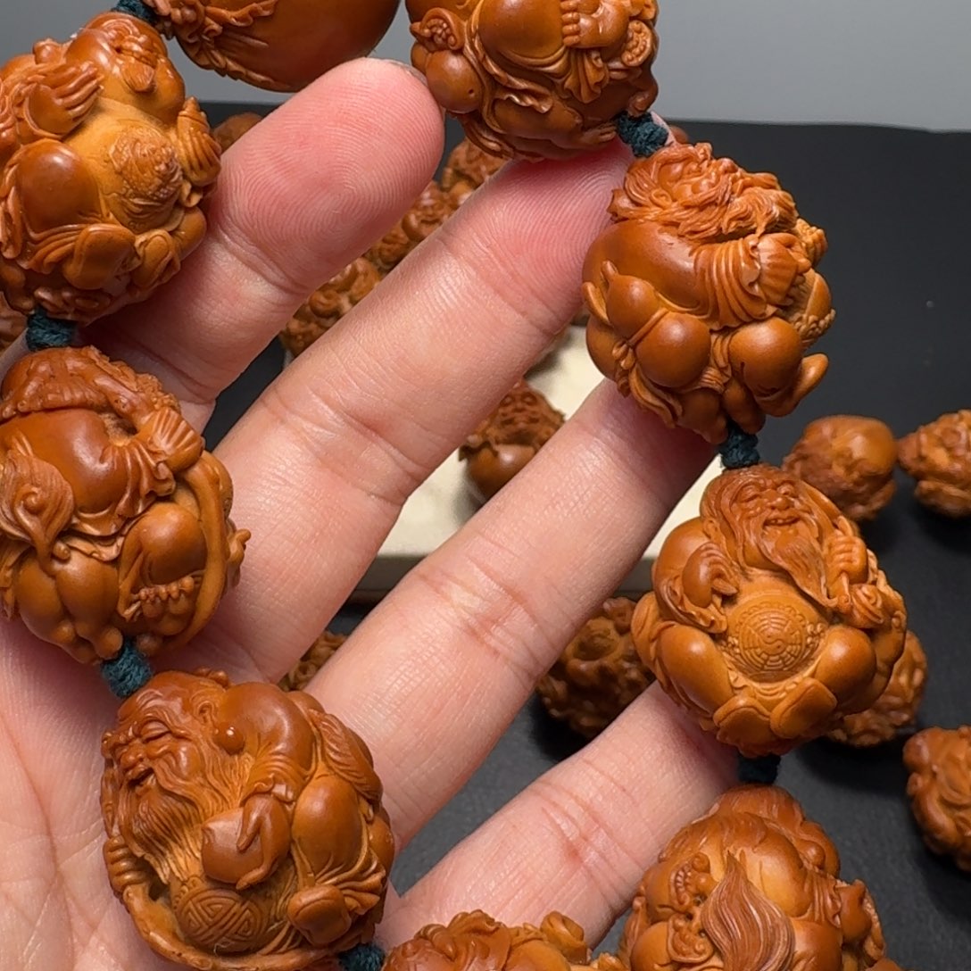 滩***涂橄榄核手串/手链群仙