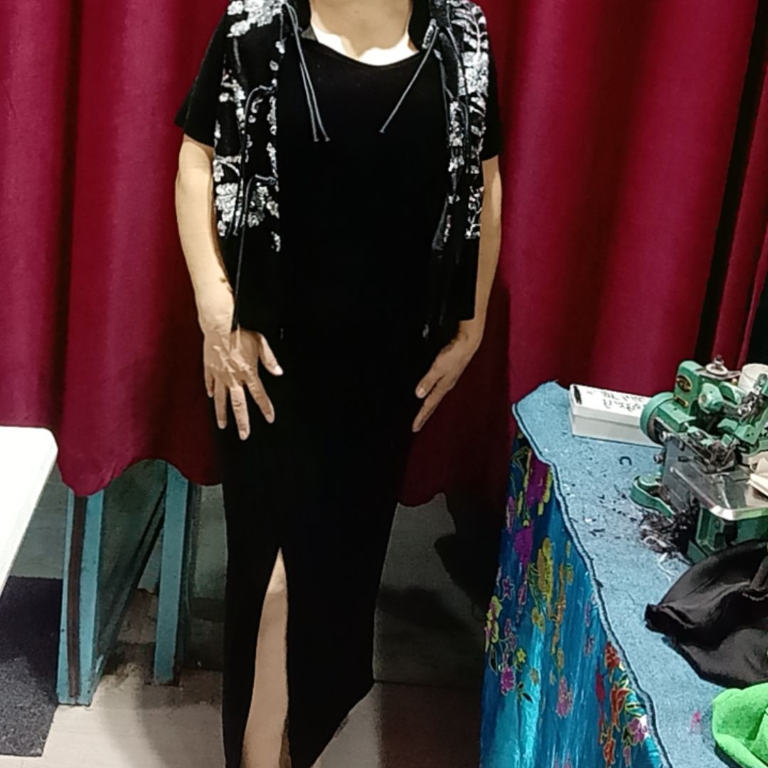 吊带裙修身型厚款提花扎染薄款马夹拼接服装休闲印花马甲