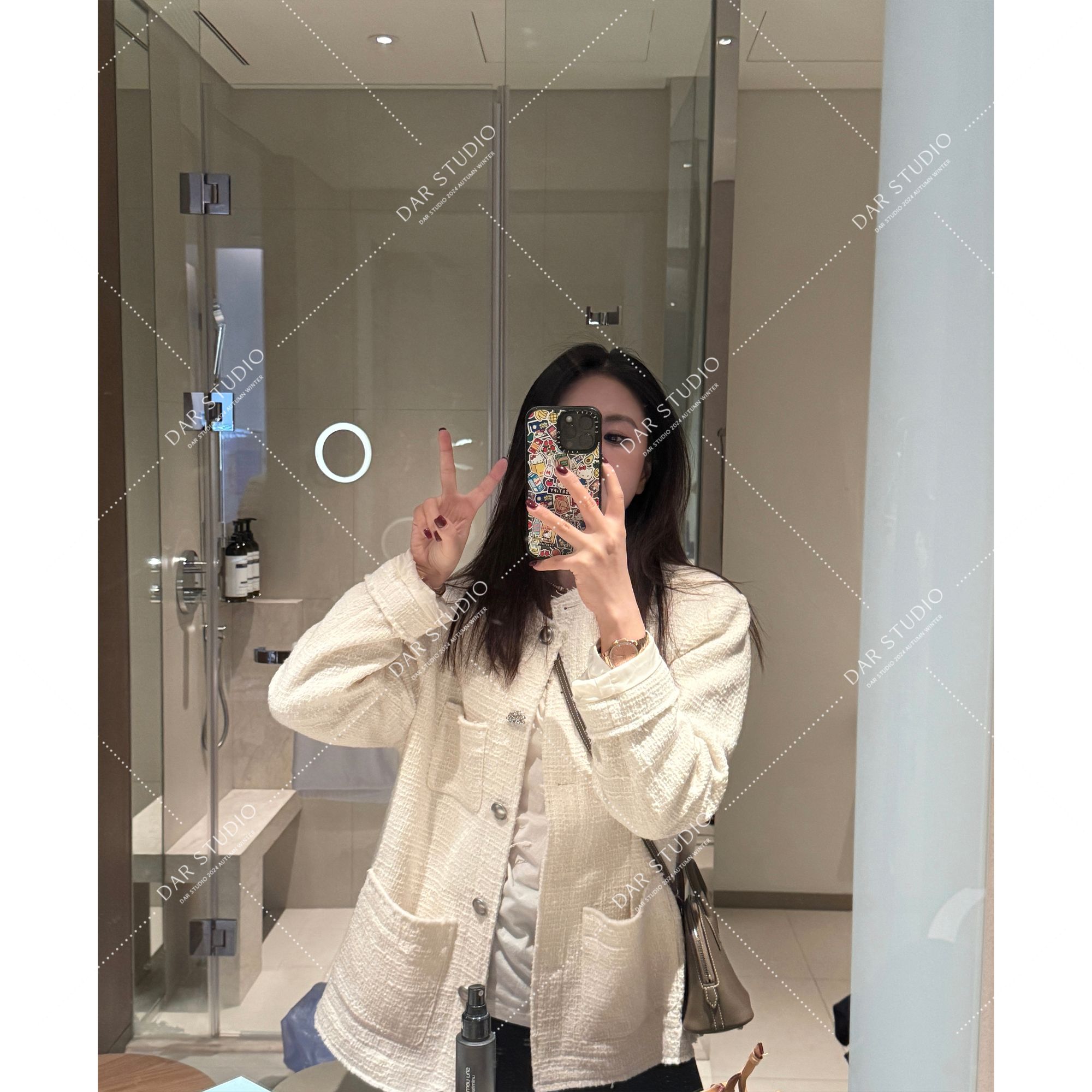 DAR STUDIO 【莫奈香香】2025早春新款宽松多口袋香香外套 25025