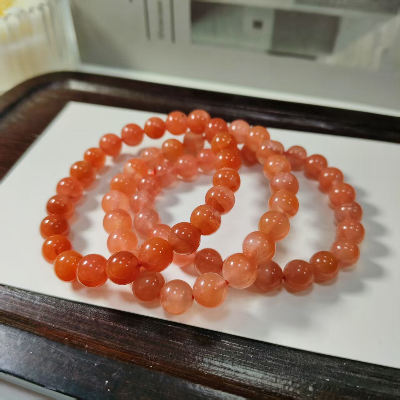 【书记甄选】天然南红单圈手链  多样性发一件8mm  GD1466