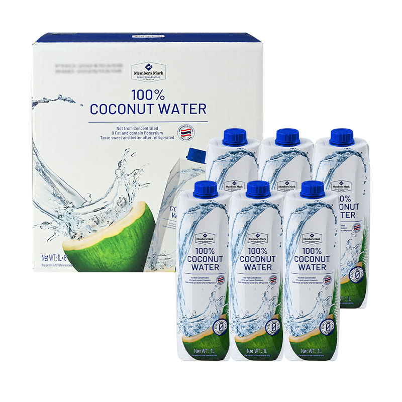 山姆代购 进口椰子水1L*6
