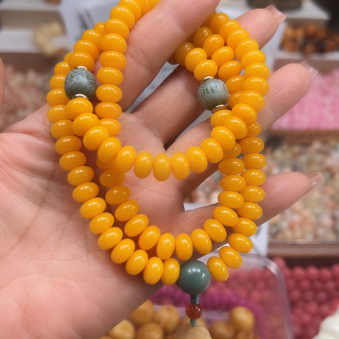 手串菩提根/象牙果卡9金橘算盘108一条