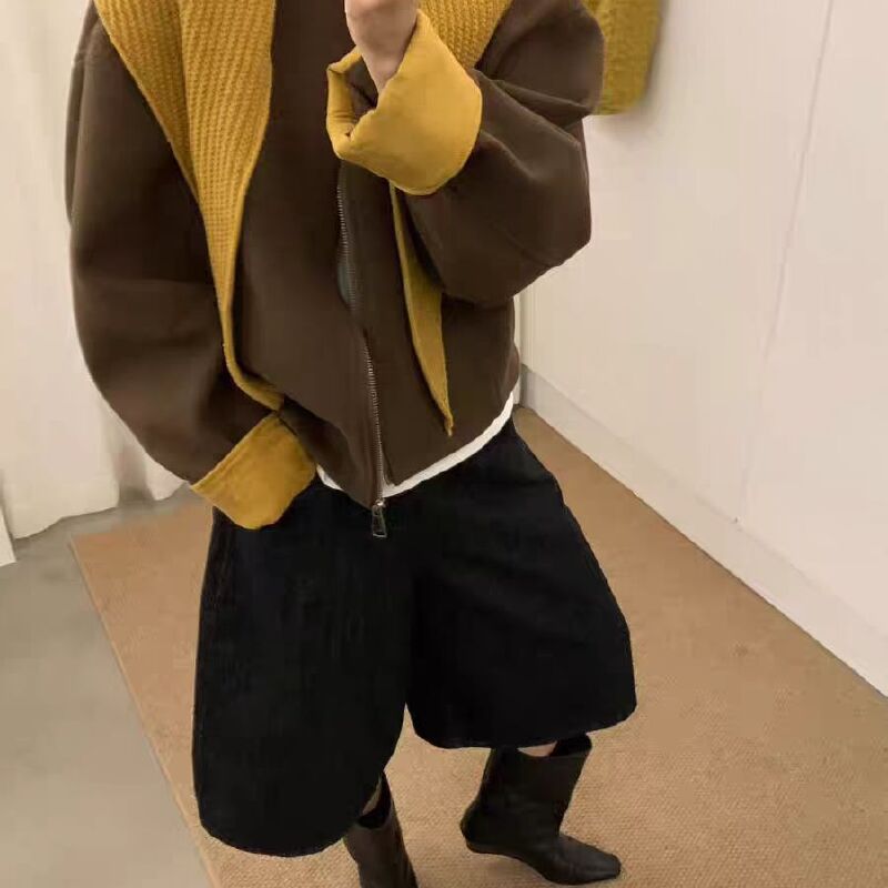 A23短外套长袖加厚短款韩版开衫针织圆领女秋季常规款A0-9016