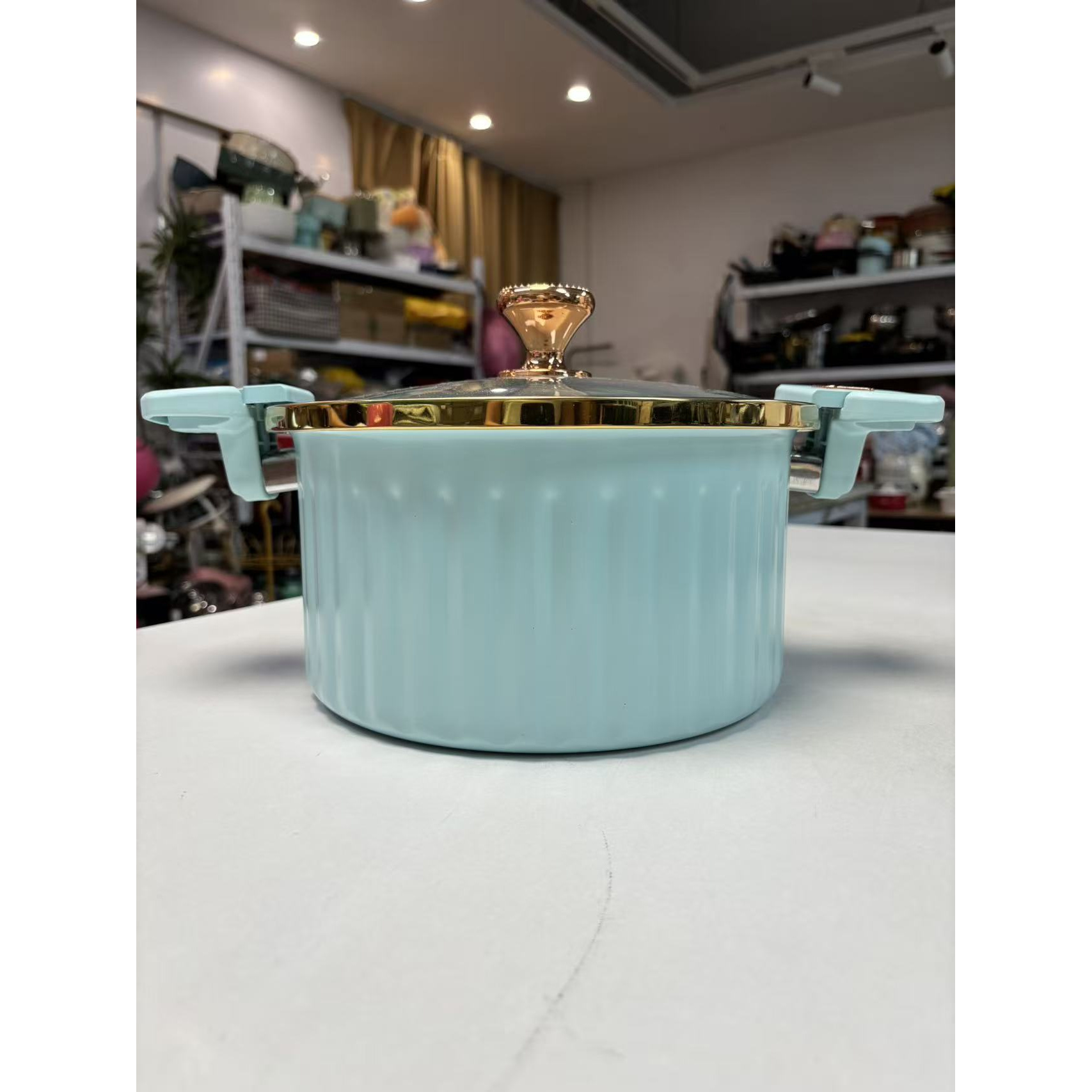 罗马假日微压锅珐琅锅炖锅大容量家用随机 JX