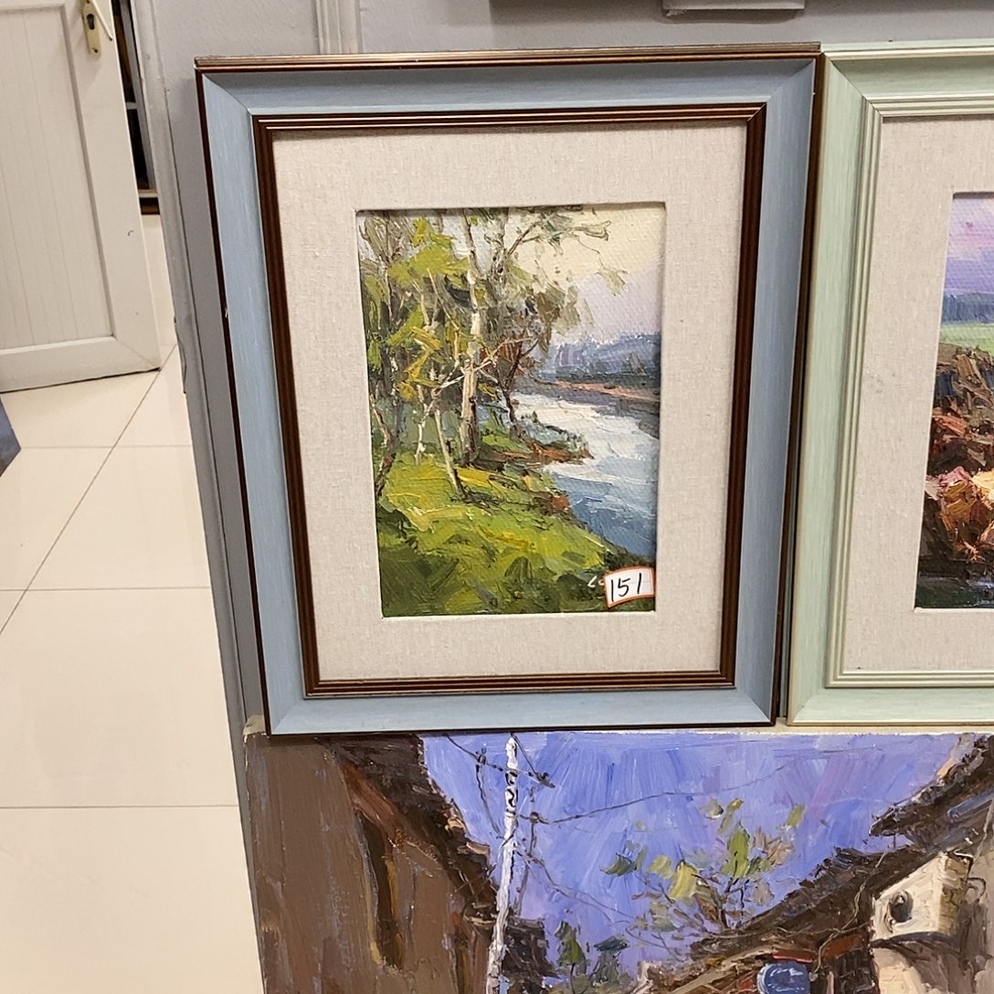 油画带外框外径尺寸47x37cm