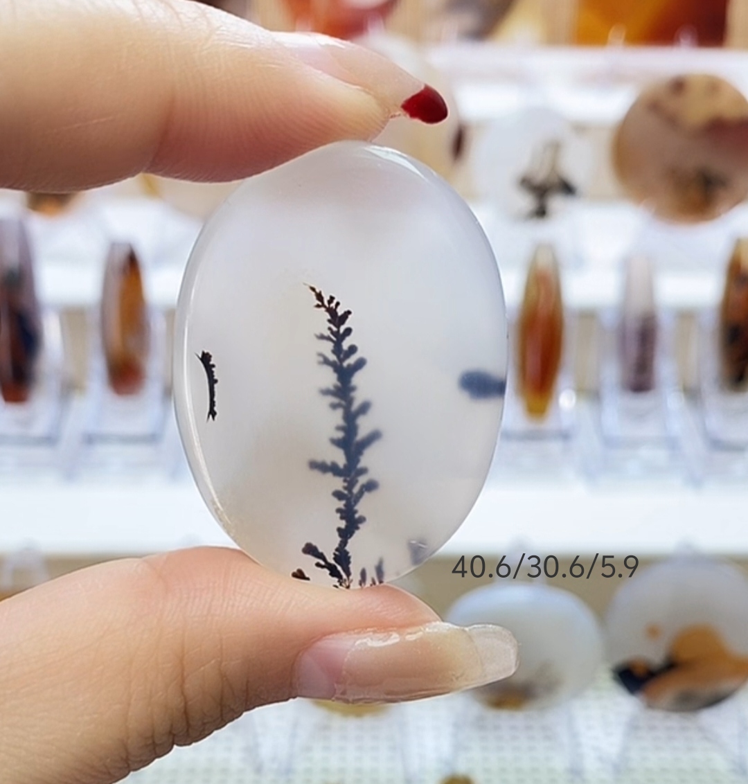 天然玛瑙像形牌  发财树