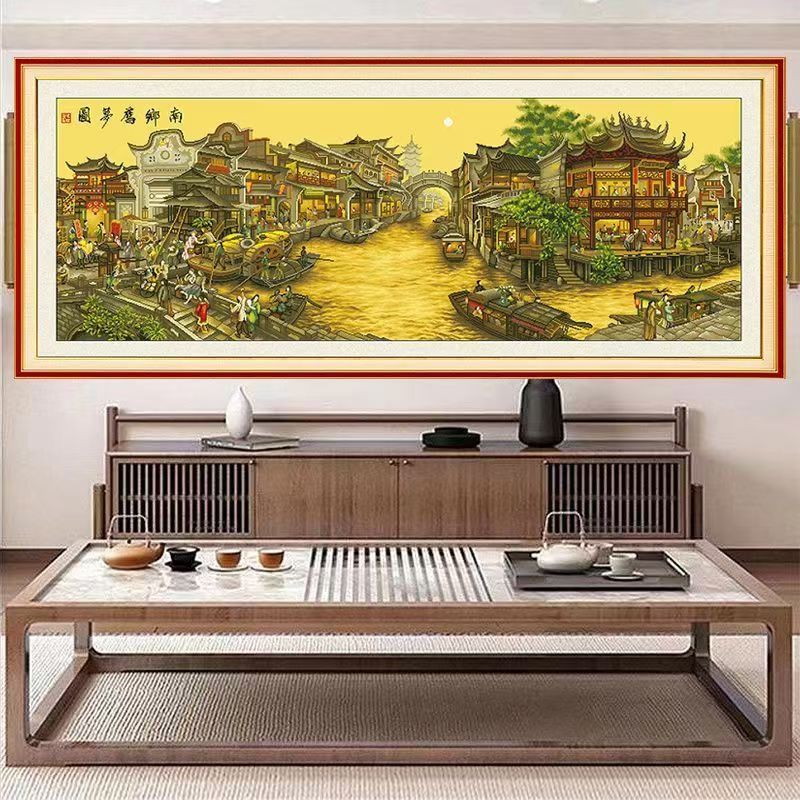 【美娜丽莎】中国风刺绣南乡旧梦图十字绣大格64色满绣无勾边