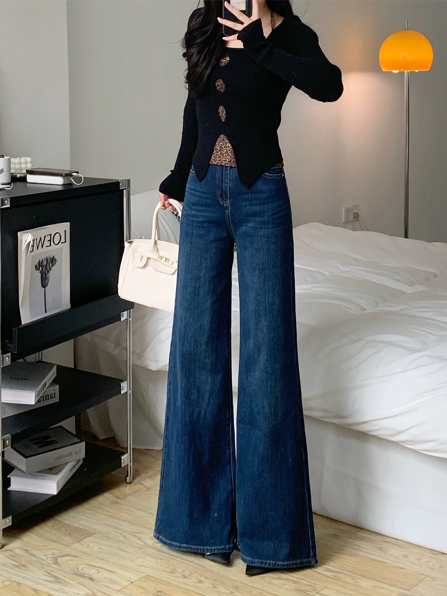 301-400编号 新款直通阔腿裤子喇叭裤