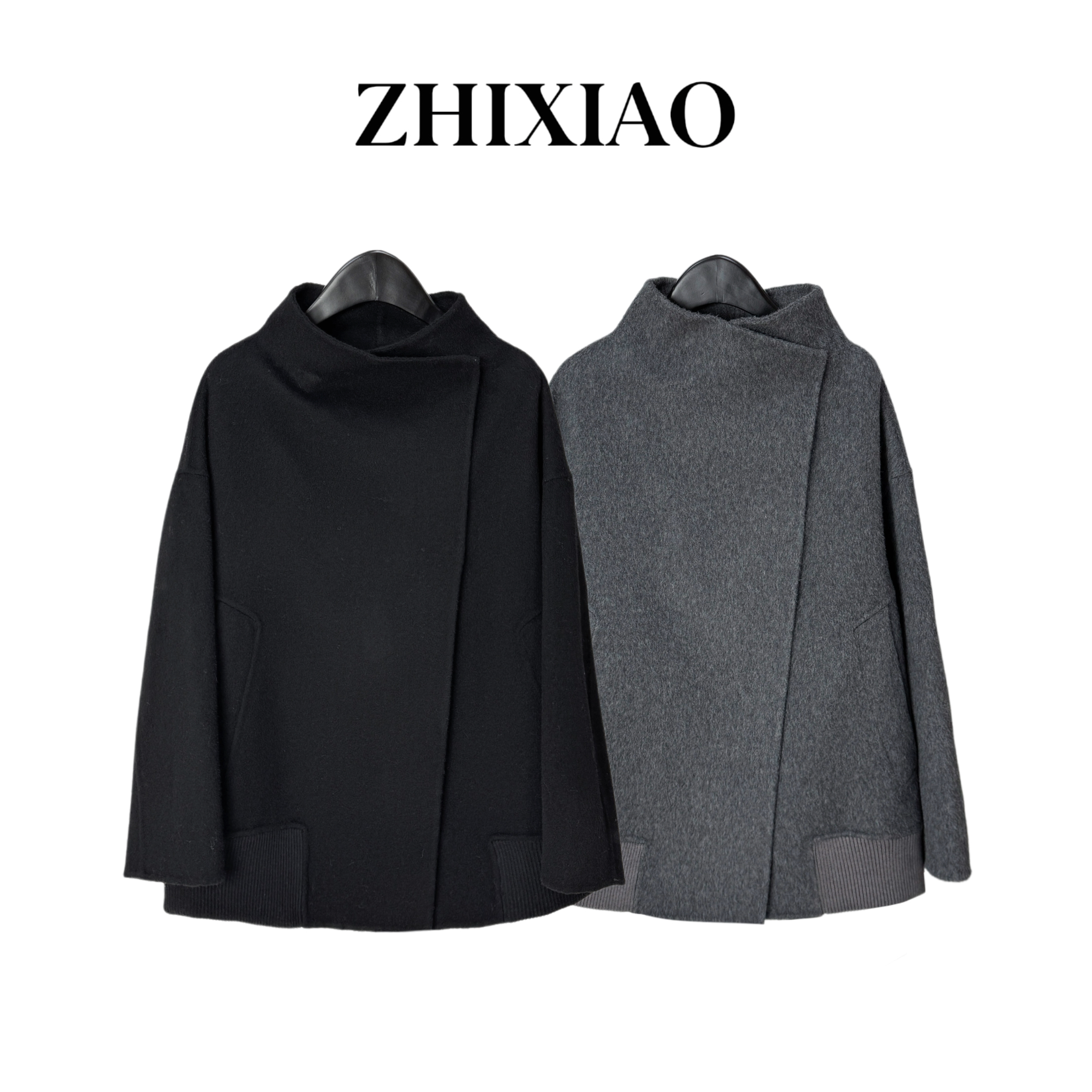 【ZHIXIAO】秋冬新款：双面毛呢外套1163-1