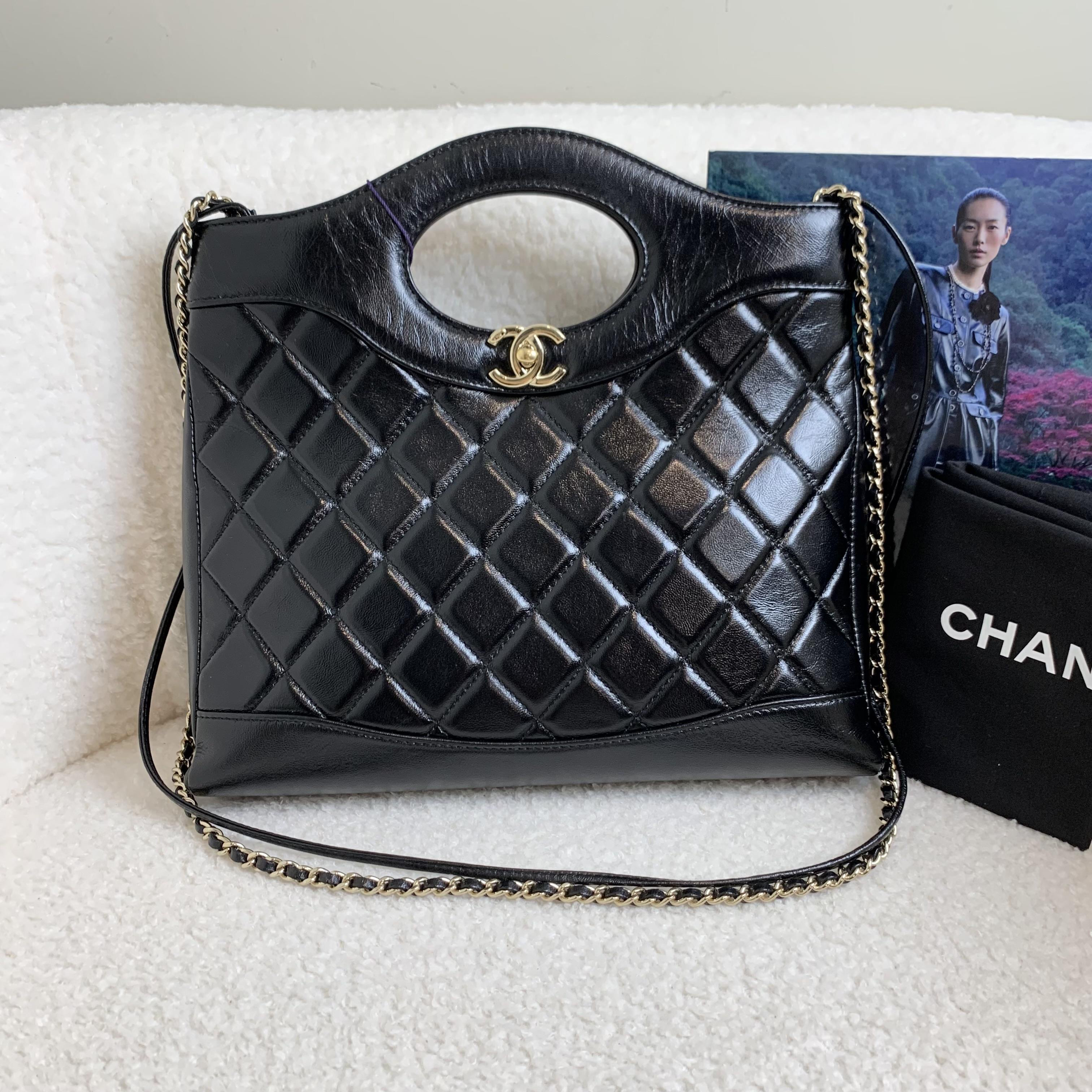 99新 Chanel/香奈儿 壹臻/24S黑金油蜡羊31bag小号32068060
