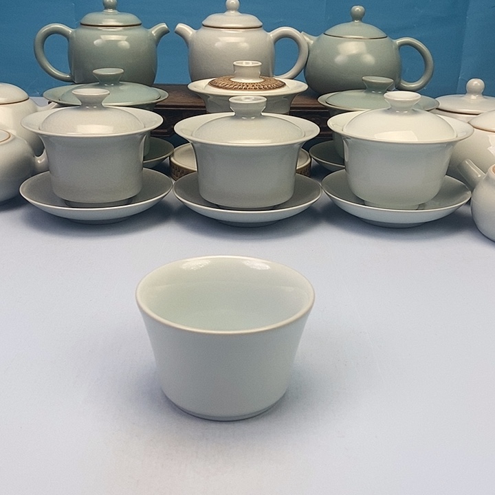 杯月白尚口杯原矿原釉原产地