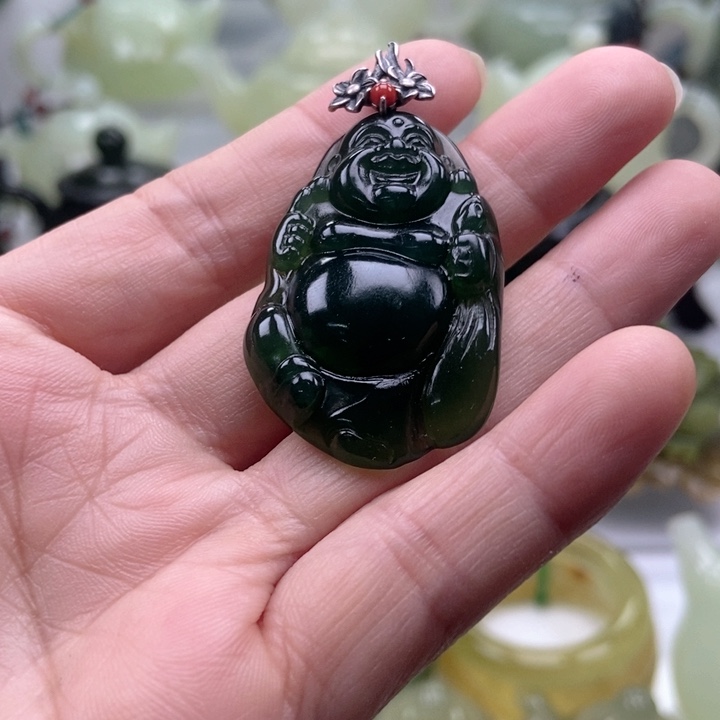 蛇纹石玉手链未镶嵌九**运