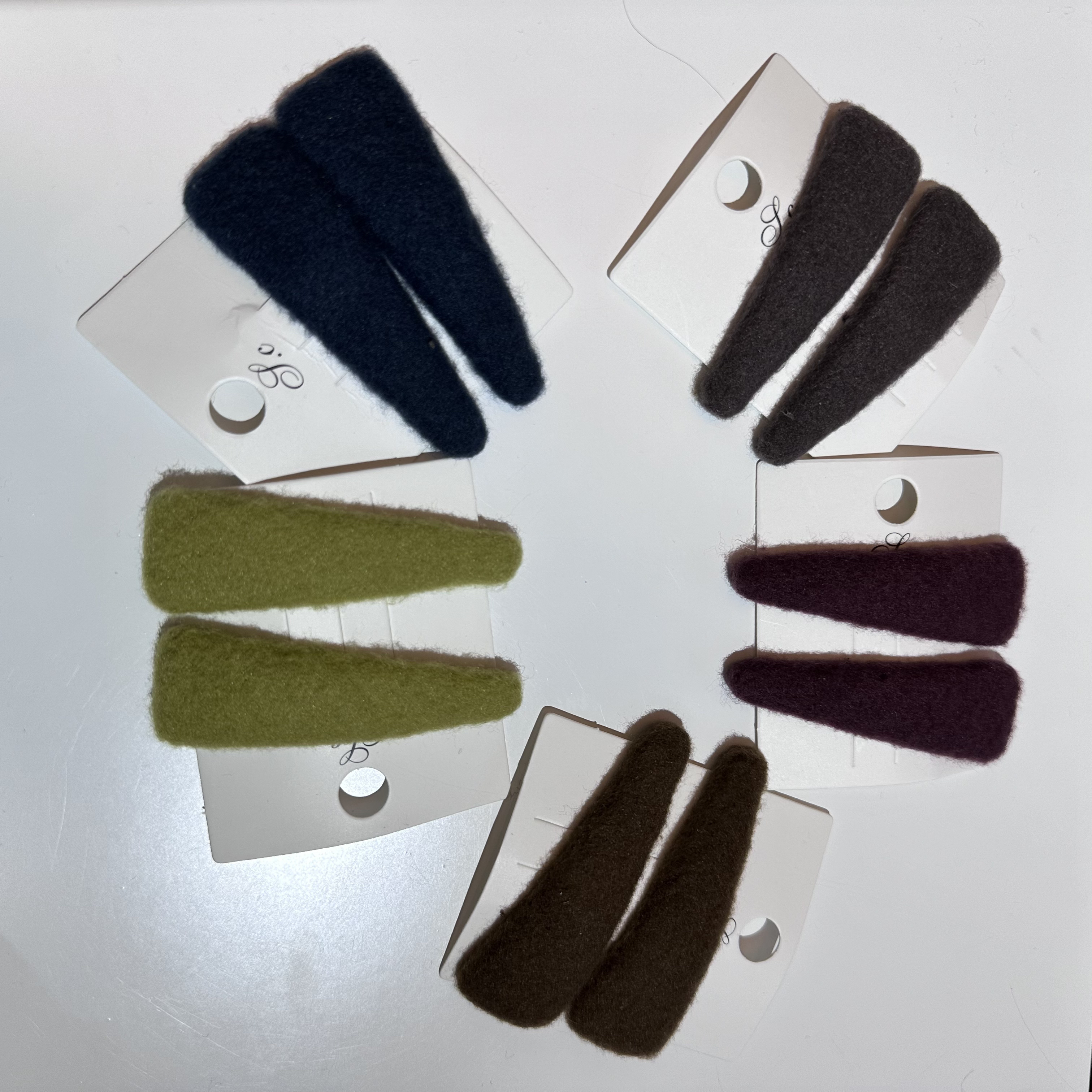 简约丝绒秋冬气质百搭氛围感三角拜拜夹