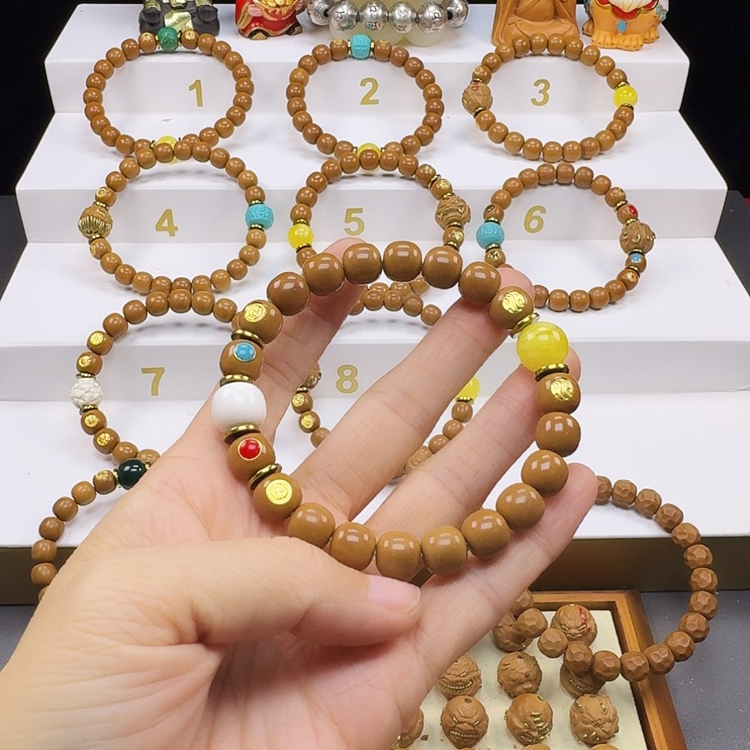 三***三猴头核桃吊坠猴头手串