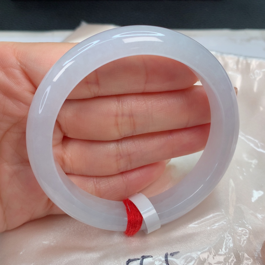 翡翠手镯未镶嵌55-56 白月光