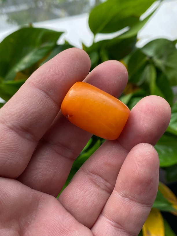 天然老蜜蜡桶珠蜜蜡项链 老蜜蜡挂坠 蜜蜡挂坠隔珠尺19.6*17.6mm
