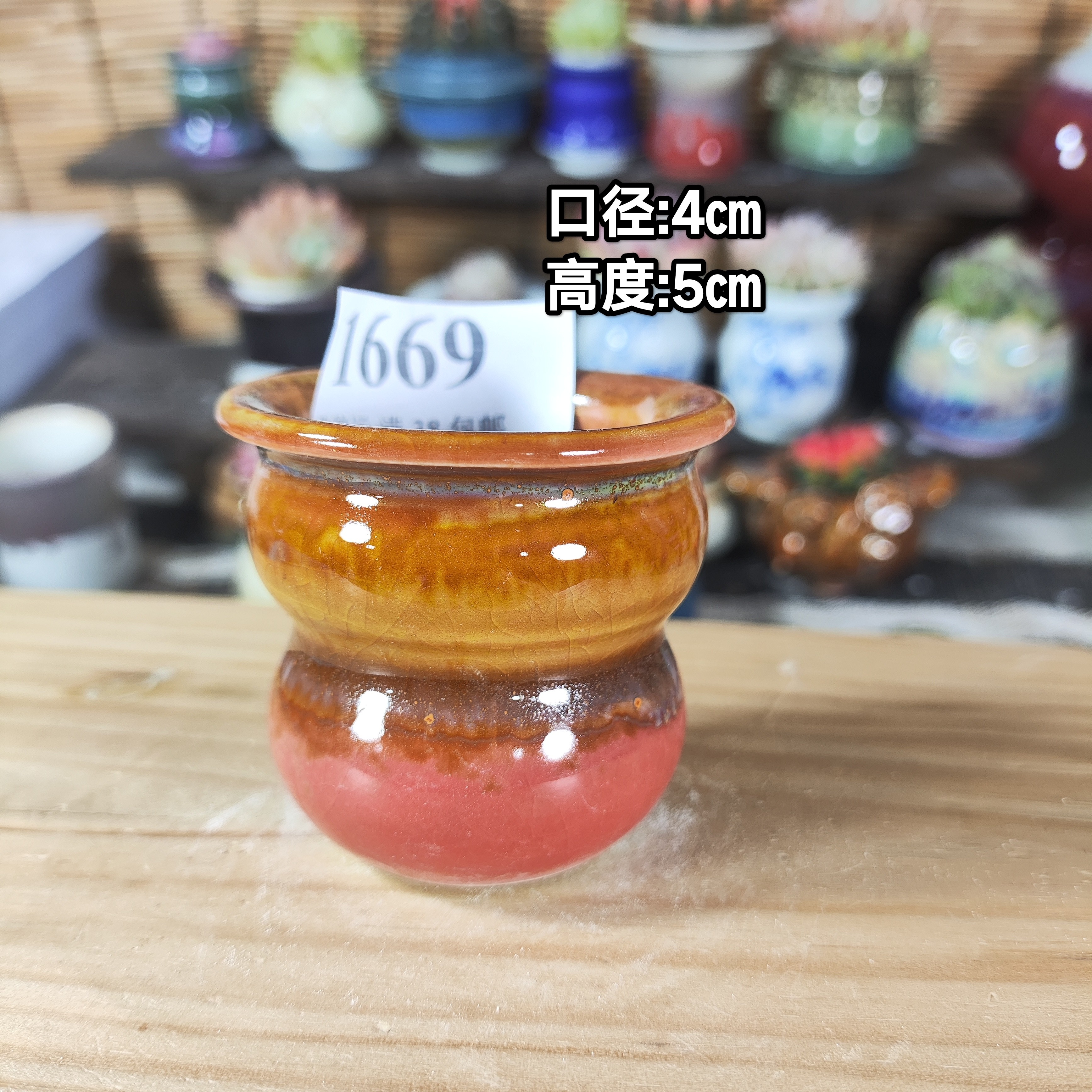 手工创意多肉花盆摆件迷你多肉花盆景德镇纯手工制做