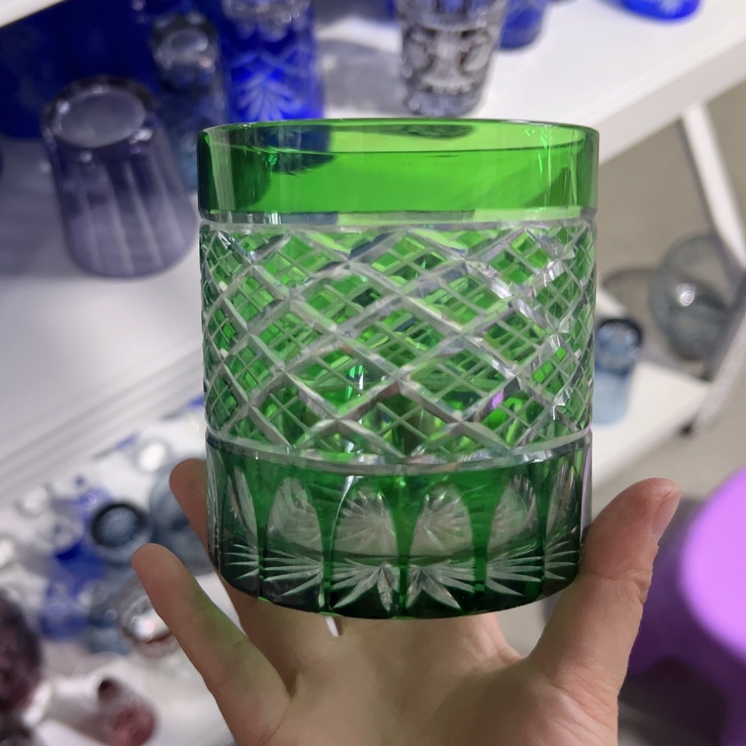 水晶玻璃高脚款微瑕一个