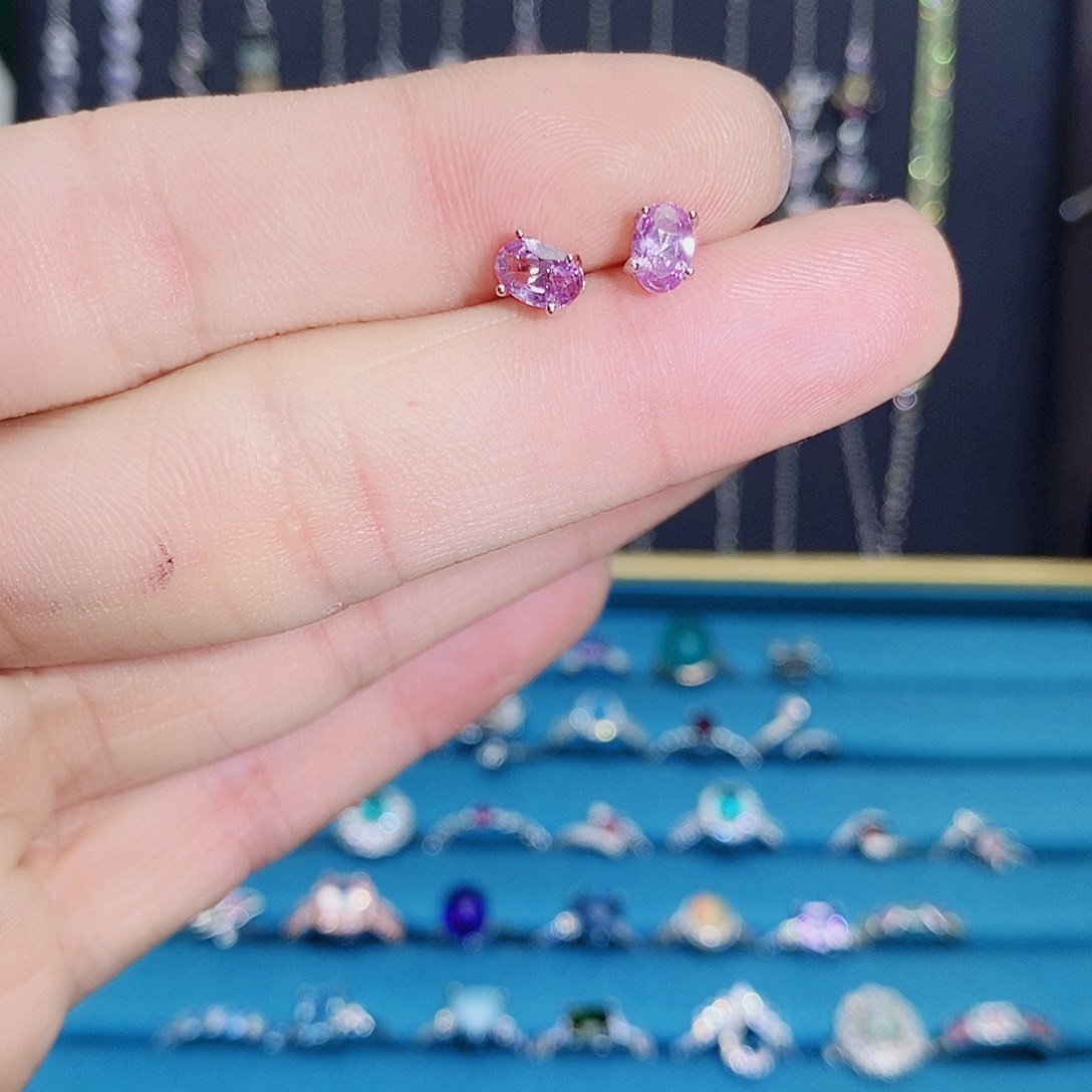 紫晶珠宝半成品银S925镶嵌