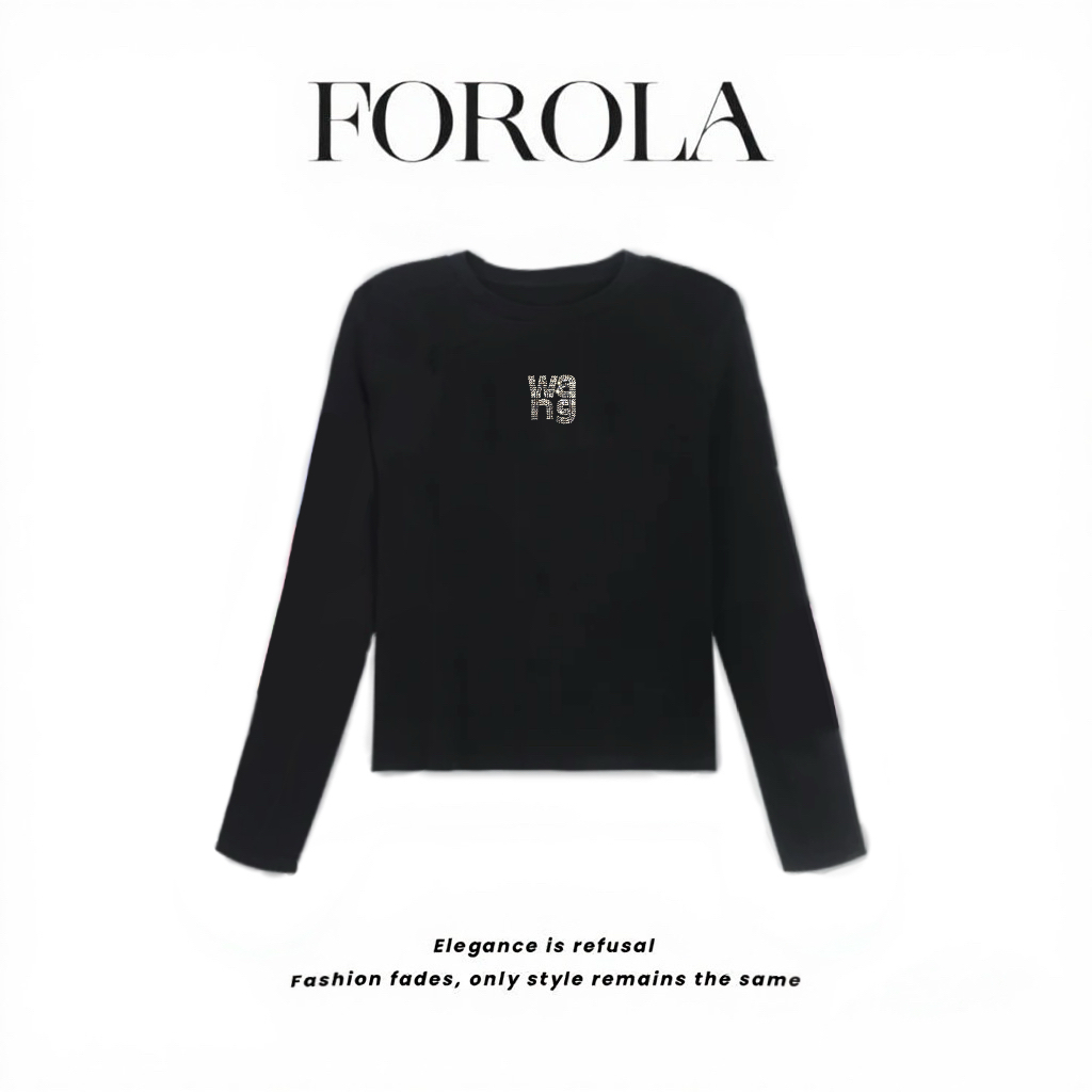 FOROLA 『字母 』2025设计师新款女长袖打底印花CC25428