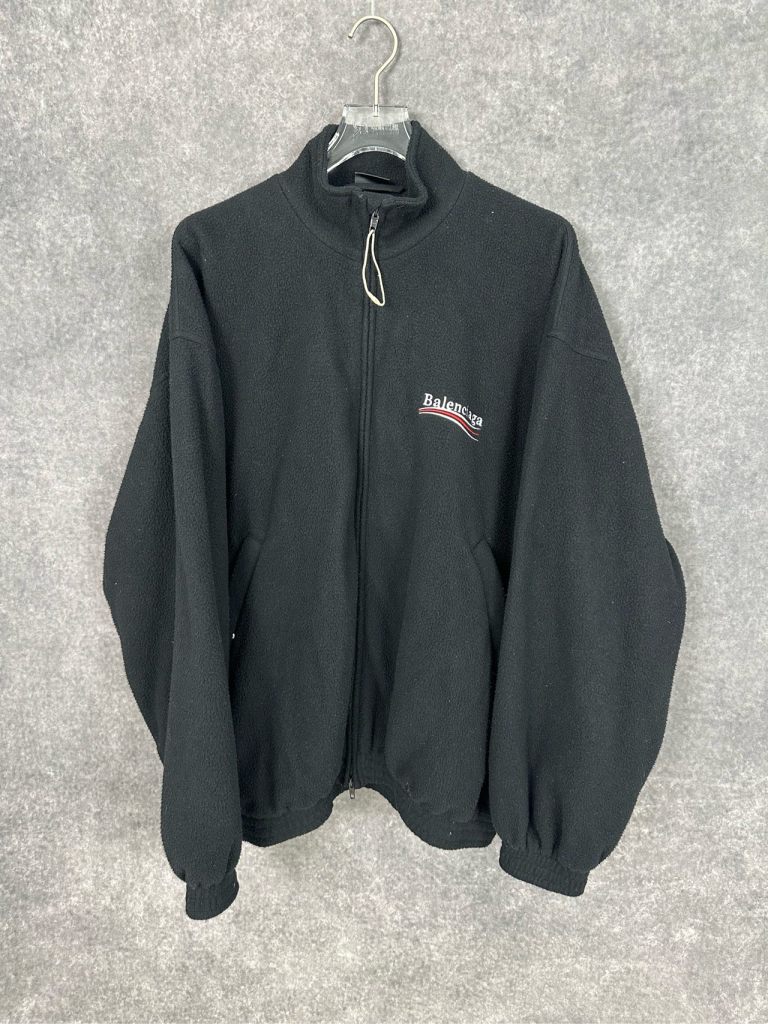 99新 Balenciaga/巴黎世家  摇粒绒拉链卫衣 2码