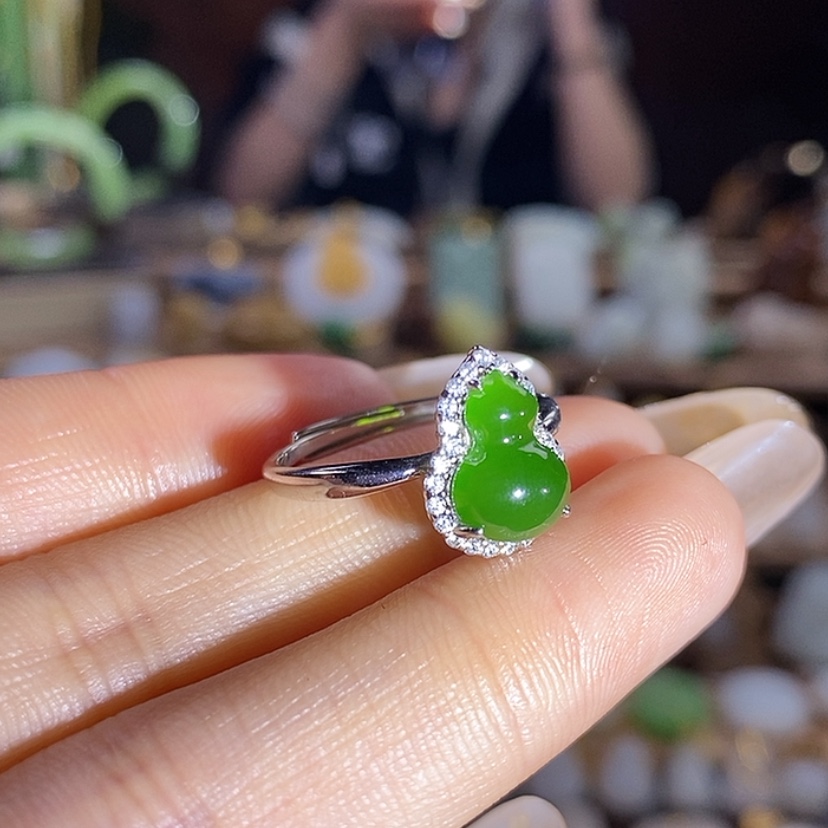 【闪购商品】和田玉戒指银S925镶嵌