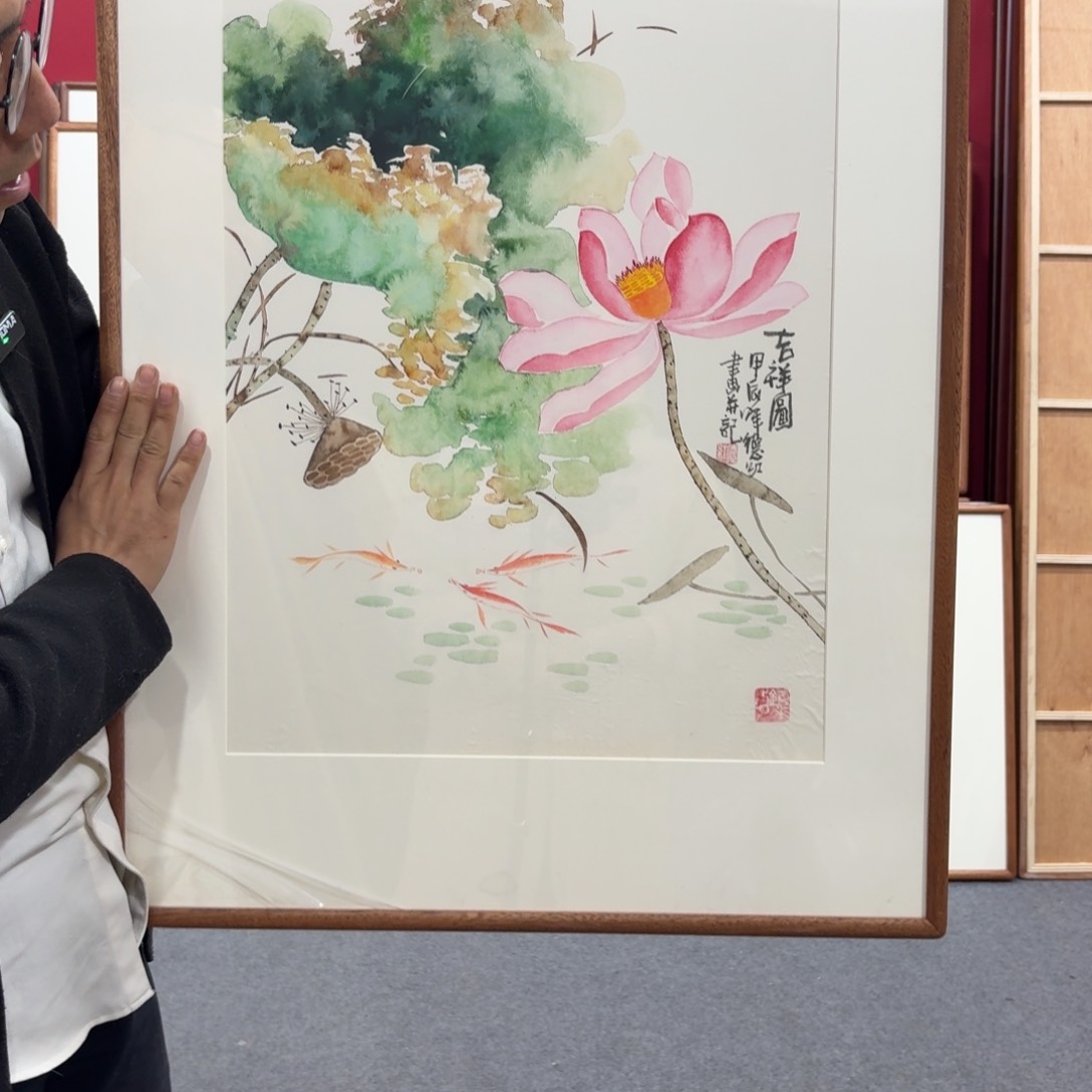 国画带框绘画90/60尺寸