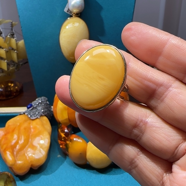 琥珀未镶嵌手链波兰设计款琥珀蜜蜡