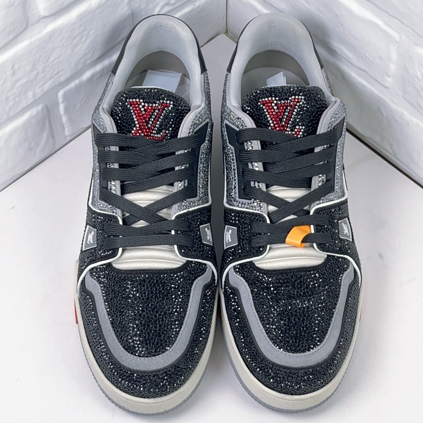 99新 LouisVuitton/路易威登  trainer 满钻黑水泥欧码9码43码
