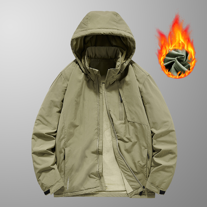 棉服男款冬季户外连帽保暖加厚加绒防寒秋冬季城市机能休闲外套