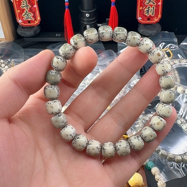 星月菩提手串三*店大留白糯冰