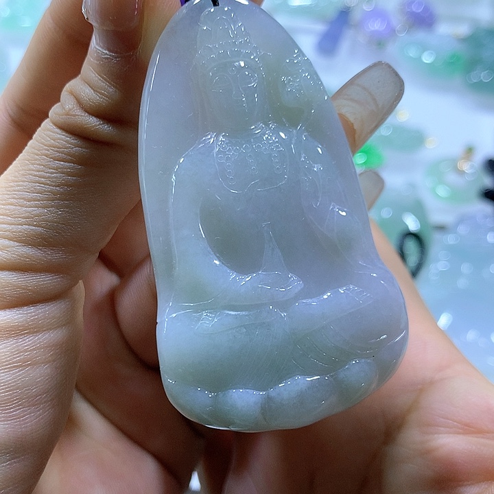 翡翠颈饰未镶嵌天然翡翠A货吊坠