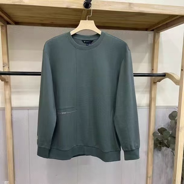 男装长袖套头免烫时尚秋季卫衣纯色男字母刺绣春秋6LB12