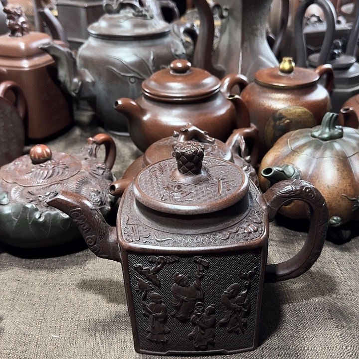 泥塑薛*紫砂壶茶具壶