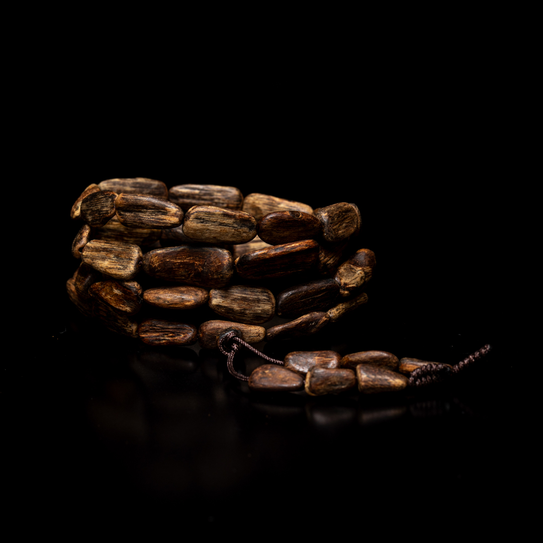 沉香【悟空沉香】莱特岛沉水瘤疤多圈随型 沉水随形念珠 沉香手串