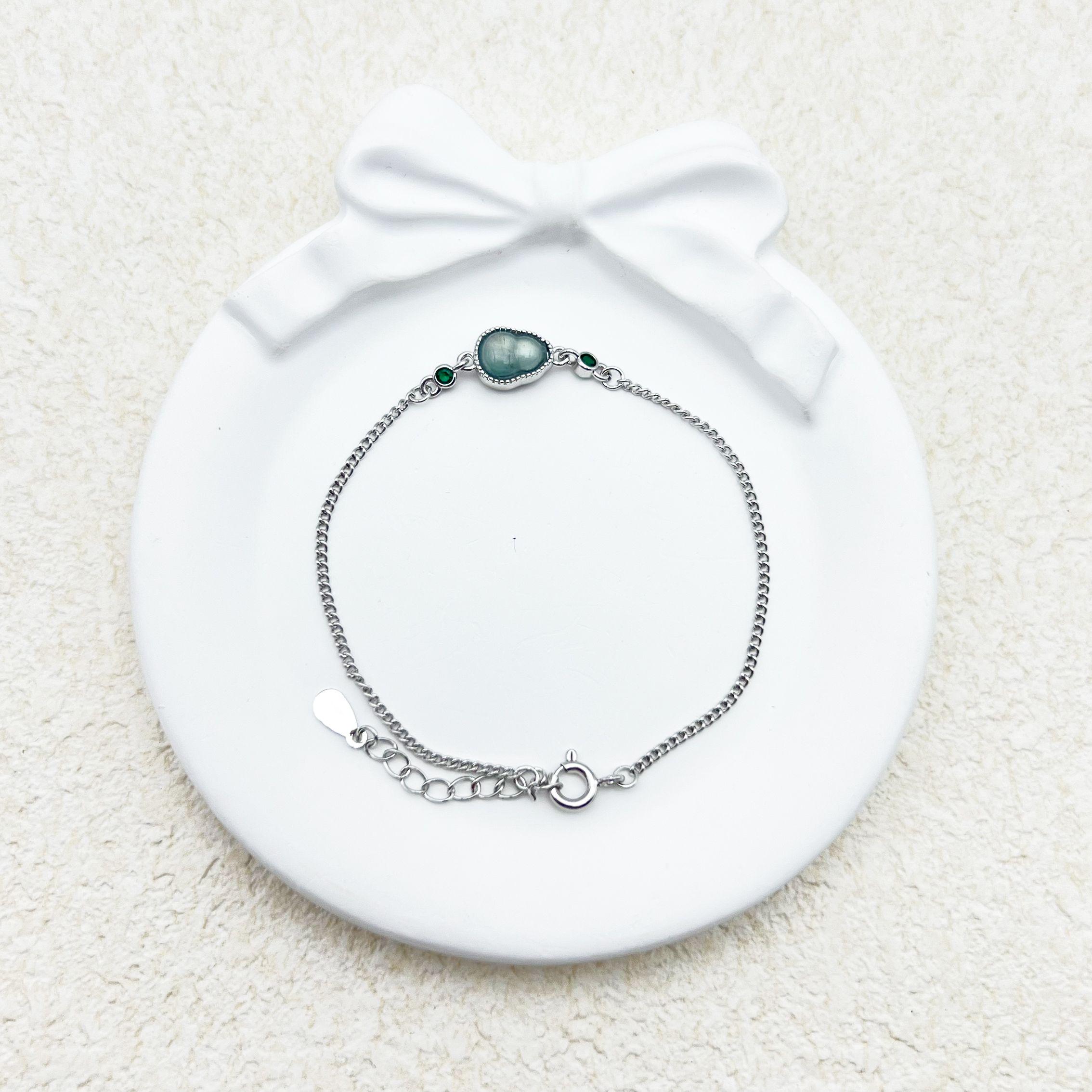 天然翡翠气质时尚精美百搭轻奢手链（9x8x5mm)～ARF4001