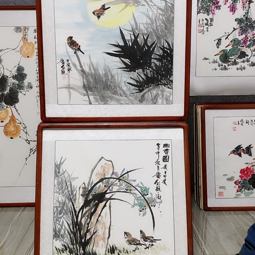 【闪购商品】国画书画作品带框65×65厘米
