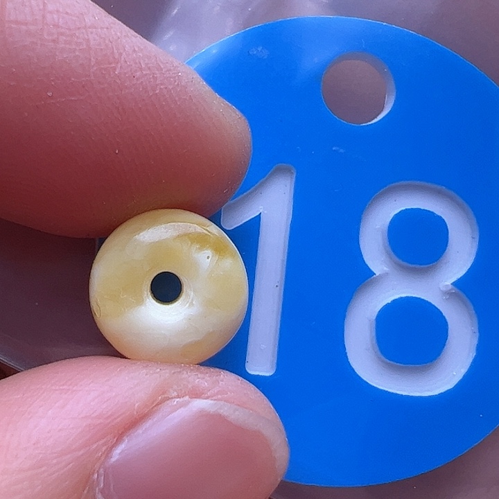 蜜蜡裸石未镶嵌微瑕9.7m m