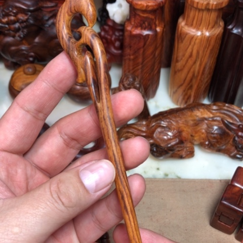 黄花梨/降香黄檀凤首发簪