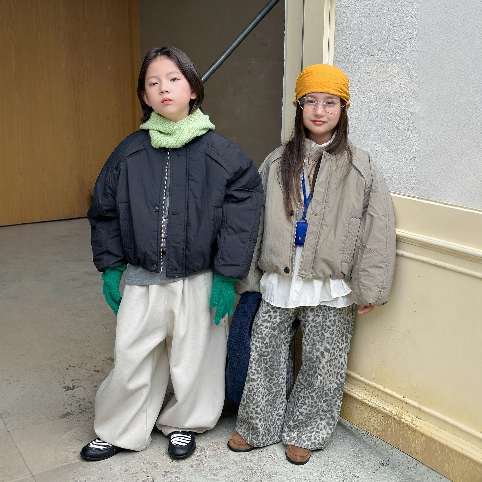 儿童女童男童冬季棉服加厚韩版短款纯色工装休闲百搭夹克童装202