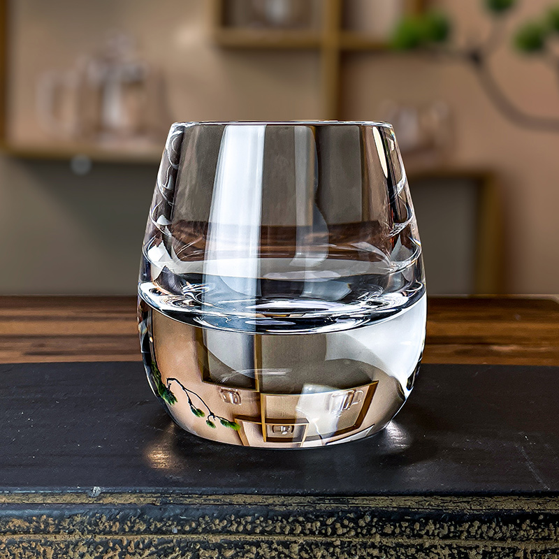 安享生活原矿水晶杯原石啤酒杯小杯子茶室茶杯高端酒具送礼茶器