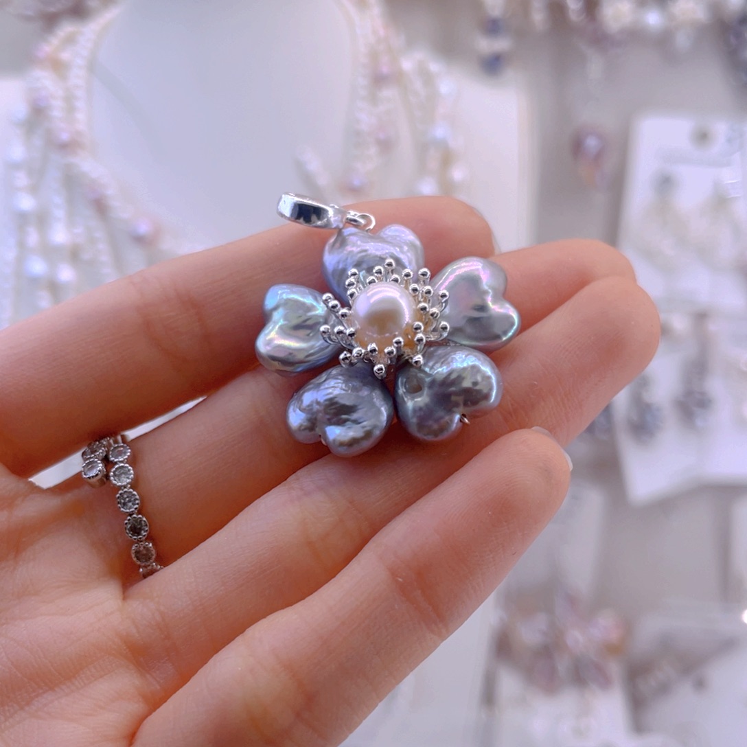 未镶嵌耳饰淡水珍珠吊坠