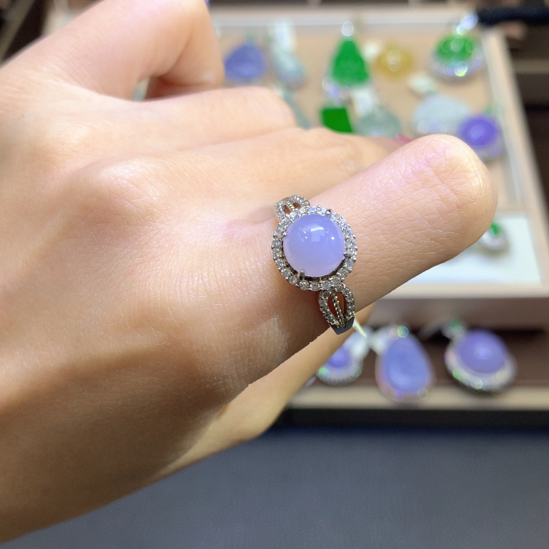 翡翠颈饰银S925镶嵌翡翠吊坠