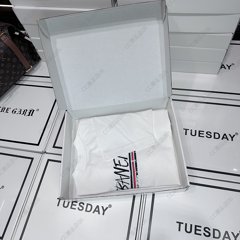 34号【可乐刺绣-短袖】重磅纯棉380克潮牌重工百搭圆领半袖t恤55722